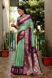 Beautiful Bandhej design silk saree with Zari Weaving