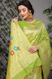 Designer Paithani Green Pure Silk Saree