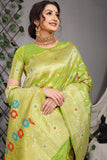 Designer Paithani Green Pure Silk Saree