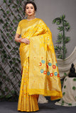 Designer Paithani Mustard Pure Silk Saree
