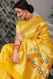 Designer Paithani Mustard Pure Silk Saree