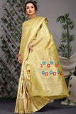 Designer Paithani Yellow Pure Silk Saree