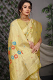 Designer Paithani Yellow Pure Silk Saree