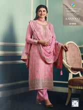 Pure Viscouse Jacquard with Neck Embroidered & Stone work suit
