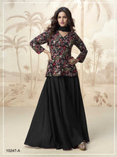 Heavy Chinon with Embroidery Multi Mat Squence work Suit