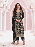 PURE JACQUARD VISCOS NECK EMBROIDERY  WORK SUIT