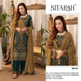 Heavy Faux Georgette with Embroidered Sequence work Suit