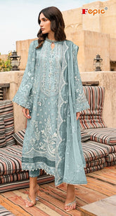 GEORGETTE EMBROIDERED WITH HAND WORK SUIT
