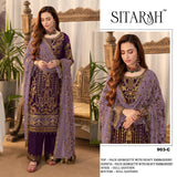 Heavy Faux Georgette with Embroidered Sequence work Suit