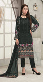 Heavy Faux Georgette with Embroidered Sequence Thread work Suit