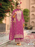 Pure Airtex Chinon with Embroidered Cording & Sequence Thread work Suit