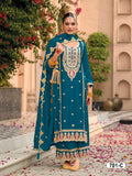 Pure Airtex Chinon with Embroidered Cording & Sequence Thread work Suit