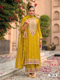Pure Airtex Chinon with Embroidered Cording & Sequence Thread work Suit