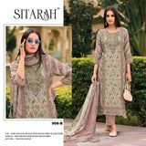 Pure Viscouse Muslin Digital print with Aari work & Mirror work Suit