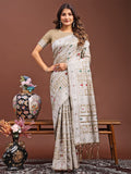 Beautiful Linen Cotton Printed Saree