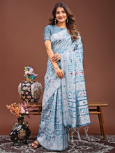 Beautiful Linen Cotton Printed Saree