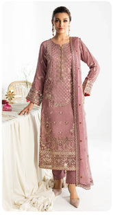 GEORGETTE WITH HEAVY EMBROIDERED WITH KHATLI WORK SUIT