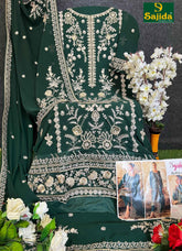 GEORGETTE WITH HEAVY EMBROIDERY WITH KHATLI WORK SUIT