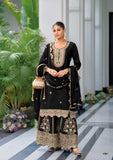Primium Chinon Fabric Embroidery Work Suit