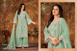 Net Fabric Embroidery Work Suit