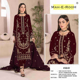 Velvet with Heavy Embroidery Sequence work Suit