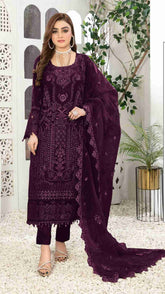 FOX GEORGETTE EMBROIDERY WORK SUIT