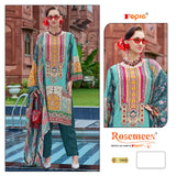 PURE NATURAL CRAPE PRINTED EMBROIDERED SUIT