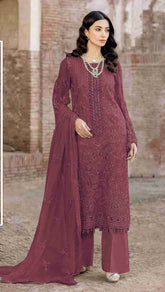 FOX GEORGETTE EMBROIDERY WORK SUIT