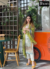 Pure Cotton Print with Exclusive Embroidery patches Suit