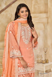 Roman Silk Embroidery Work Suit