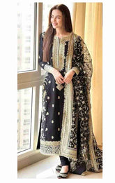Georgette Embroidery Work Suit