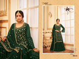 Heavy Faux Georgette with Embroidery Glitter Sequence work Suit