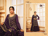 Heavy Faux Georgette with Embroidery Glitter Sequence work Suit