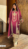 HEAVY CHINNON with Embroidery Work Suit