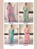 Moonga Silk  With  Sequence Embroidery Fency Thred Work Suit