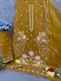 Heavy Organza with Embroidery work Suit