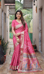 Pink Exclusive Unique Designer Bandhej Paithani collection