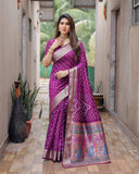 Purple Exclusive Unique Designer Bandhej Paithani collection