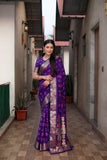 Beautiful Bandhej silk saree with Zari Weaving