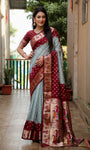 Dola soft silk with Bandhej Paithni saree