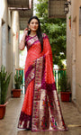 Dola soft silk with Bandhej Paithni saree