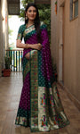 Dola soft silk with Bandhej Paithni saree