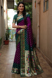 Dola soft silk with Bandhej Paithni saree