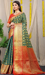 Green Pure Silk Kanjivaram Saree With Zari Weaving