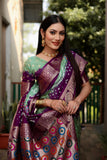 Beautiful Bandhej design silk saree with Zari Weaving