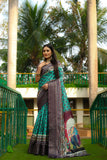 Soft Dola Silk saree with all over Kalamkari Digital prints