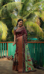 Soft Dola Silk saree with all over Kalamkari Digital prints