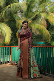 Soft Dola Silk saree with all over Kalamkari Digital prints