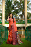 Soft Dola Silk saree with all over Kalamkari Digital prints