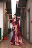 Beautiful Bandhej silk saree with Zari Weaving